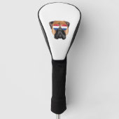 Nederlandse vlag Bullmastiff Dog Holland Golfheadcover (Voorkant)