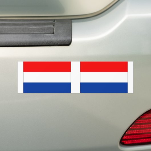 Nederlandse vlag bumpersticker (Op auto)