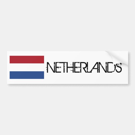 Nederlandse vlag bumpersticker (Voorkant)
