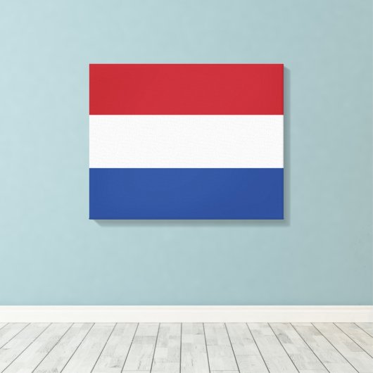 Nederlandse vlag canvas afdruk (Insitu (Houten vloer))