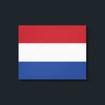 Nederlandse vlag canvas afdruk<br><div class="desc">Dit ontwerp is voorzien van de nationale vlag van Nederland (informeel Holland genoemd), een land dat voornamelijk in Western Europa en gedeeltelijk in het Caribisch gebied is gelegen en dat het grootste land van het Koninkrijk der Nederlanden vormt. In Europa bestaan er twaalf provincies die Duitsland in het oosten, België...</div>