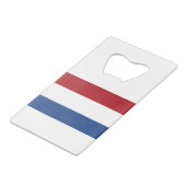 Nederlandse vlag creditkaart flessenopener (Voorkant Gekanteld)