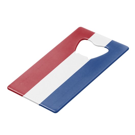 Nederlandse vlag creditkaart flessenopener (Achterkant Gekanteld)