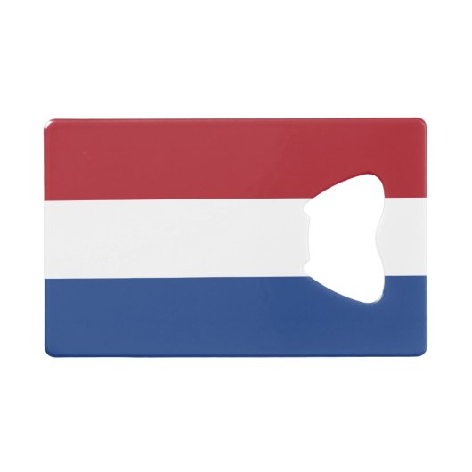 Nederlandse vlag creditkaart flessenopener (Voorkant (Horizontaal))