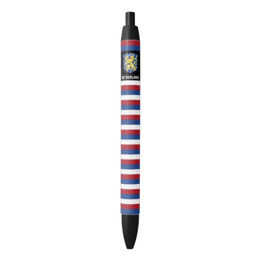Nederlandse Vlag Cute Patriotic Zwarte Inkt Pen (Voorkant Verticaal)