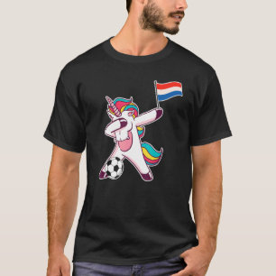 Nederlandse vlag Dabbing Unicorn T-shirt