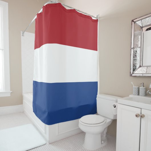 Nederlandse vlag douchegordijn (In situ)