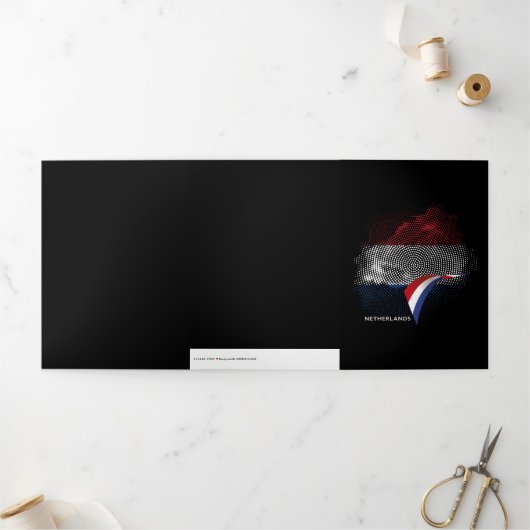 Nederlandse vlag drieluik kaart (Buitenkant)