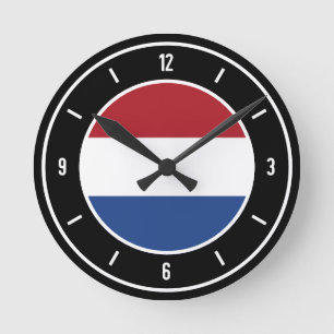 Nederlandse vlag Elegant Ronde Klok