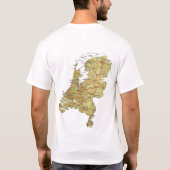 Nederlandse vlag en kaart T-Shirt (Achterkant)
