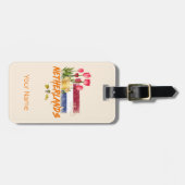 Nederlandse  vlag en Nederlandse Tulp Bagagelabel (Voorkant horizontaal)