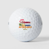Nederlandse  vlag en Nederlandse Tulp Golfballen (Voorkant)