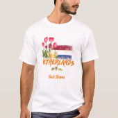 Nederlandse vlag en Nederlandse Tulp T-shirt (Voorkant)