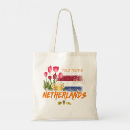 Nederlandse  vlag en Nederlandse Tulp Tote Bag
