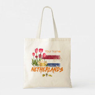 Nederlandse  vlag en Nederlandse Tulp Tote Bag