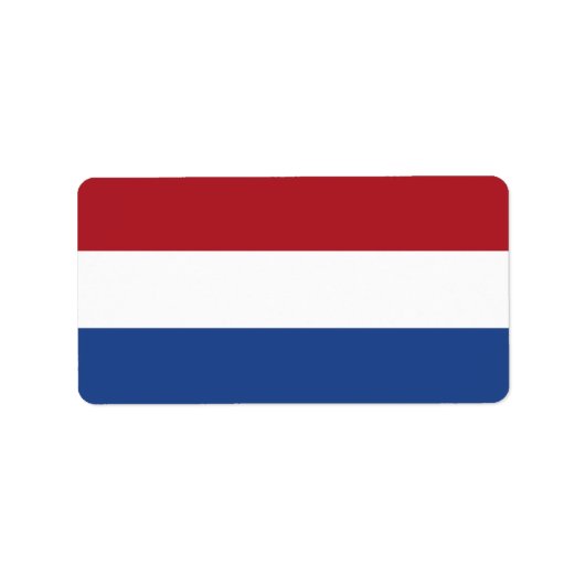 Nederlandse vlag etiket (Voorkant)
