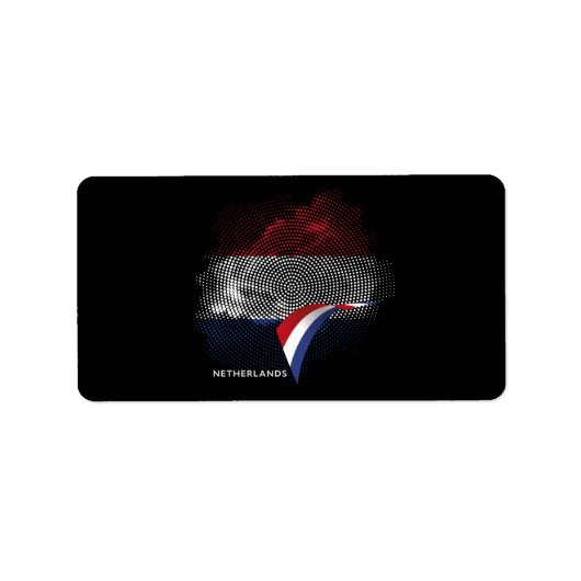 Nederlandse vlag etiket (Voorkant)