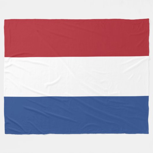 Nederlandse vlag fleece deken (Voorkant (Horizontaal))