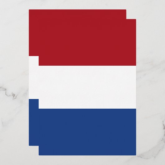 Nederlandse vlag folie uitnodiging (Voorkant / Achterkant)