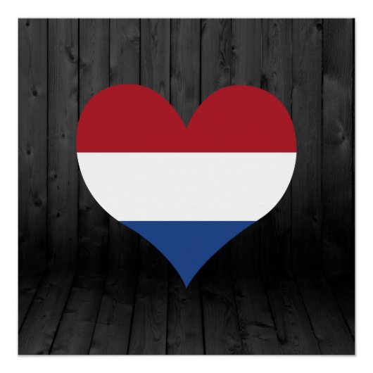 Nederlandse vlag gekleurd perfect poster (Voorkant)