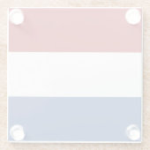 Nederlandse vlag glazen onderzetter (Achterkant)