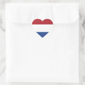 Nederlandse vlag hart sticker (Tas)