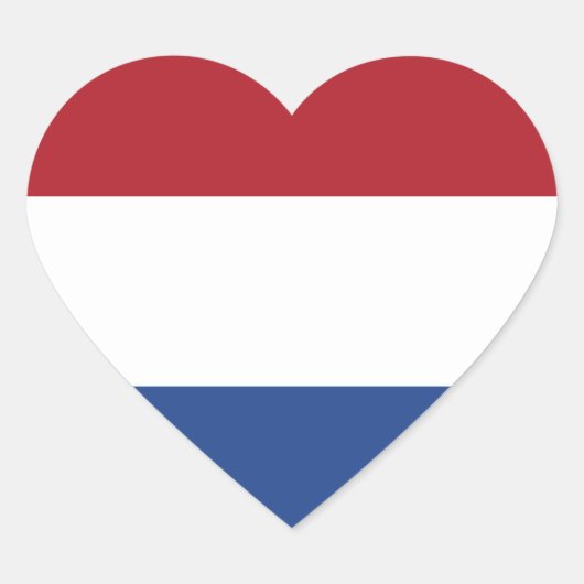 Nederlandse vlag hart sticker (Voorkant)