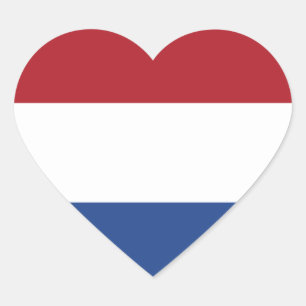 Nederlandse vlag hart sticker