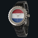 Nederlandse vlag horloge<br><div class="desc">Een ideaal geschenk voor al diegenen die patriottisch zijn van hun land!</div>