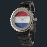 Nederlandse vlag horloge<br><div class="desc">Een ideaal geschenk voor al diegenen die patriottisch zijn van hun land!</div>