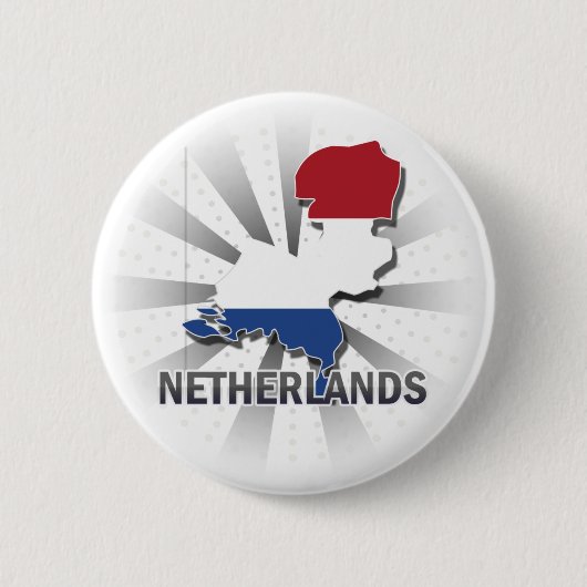 Nederlandse vlag Kaart 2.0 Ronde Button 5,7 Cm (Voorkant)