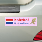 Nederlandse vlag + kaartBumpersticker Bumpersticker (Op auto)