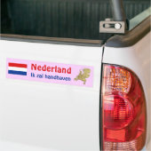 Nederlandse vlag + kaartBumpersticker Bumpersticker (Op Truck)