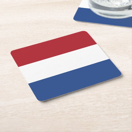 Nederlandse vlag kartonnen onderzetters (Schuin)