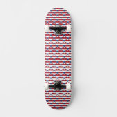 Nederlandse vlag kleuren harten patroon patriottis persoonlijk skateboard (Voorkant)