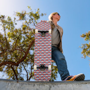 Nederlandse vlag kleuren harten patroon patriottis persoonlijk skateboard