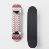 Nederlandse vlag kleuren harten patroon patriottis persoonlijk skateboard (Voorkant)