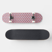 Nederlandse vlag kleuren harten patroon patriottis persoonlijk skateboard (Horizontaal)