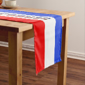 Nederlandse vlag korte tafelloper (Voorbeeld)
