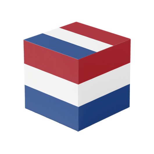 Nederlandse vlag kubus (Voorkant hoekig)