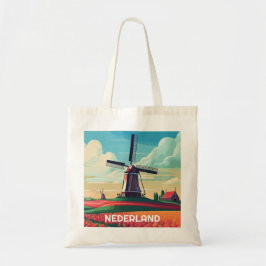 Nederlandse vlag Lanscape Tulip Windmill Tote Bag
