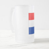 Nederlandse vlag matglas bierpul (Voorkant links)