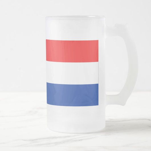 Nederlandse vlag matglas bierpul (Rechts)
