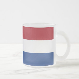 Nederlandse vlag matglas koffiemok