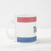 Nederlandse vlag matglas koffiemok (Links)