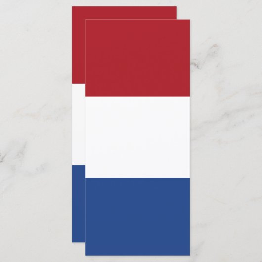 Nederlandse vlag menu (Voorkant / Achterkant)