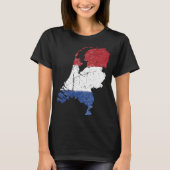 Nederlandse vlag met Nederlandse kaart in nood T-shirt (Voorkant)