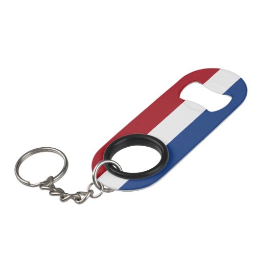 Nederlandse vlag mini flessenopener (Voorkant Gekanteld)