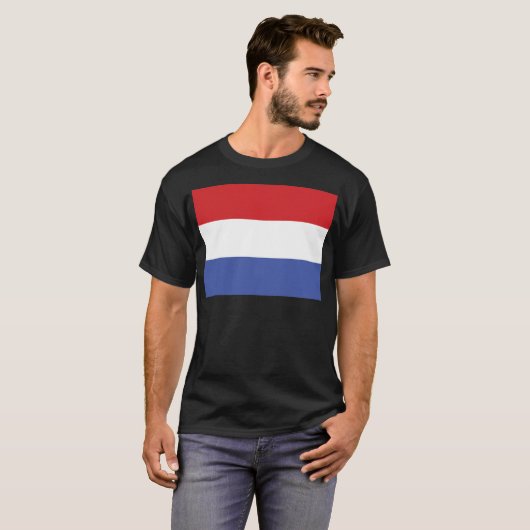 Nederlandse vlag. Nederland. Nederland. T-shirt (Voorkant volledig)