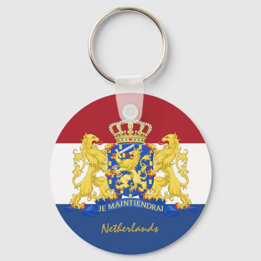 Nederlandse vlag & Nederlandse vakantie, patriotte Sleutelhanger (Achterkant)